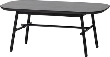 Vtwonen elegance salontafel - mangohout - hout metaal - zwart - 43x100x60 cm