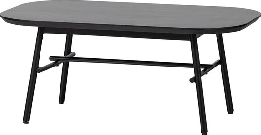 Vtwonen elegance salontafel - mangohout - hout metaal - zwart - 43x100x60 cm