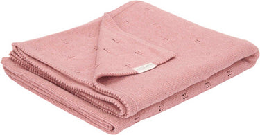 Little dutch ledikantdeken - maat ledikant - deken meisjes - pink blush, roze - pure
