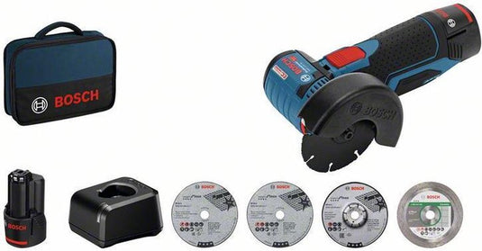 Bosch professional gws 12v-76 accu haakse slijpmachine 12v 2,0ah li-ion - 06019f200c