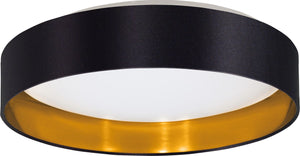 Eglo maserlo 2 plafondlamp - led - ø 38 cm - wit zwart goud