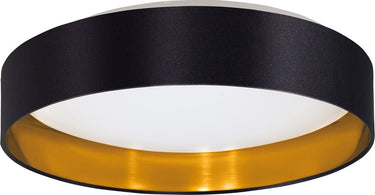 Eglo maserlo 2 plafondlamp - led - ø 38 cm - wit zwart goud