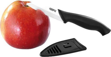 Gefu ceramo keramisch mes – 18,5 cm – voor fruit en groenten – zwart wit