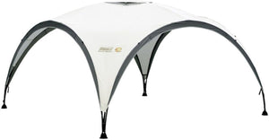 Coleman event shelter l partytent - shelter tent 3.65 x 3.65 meter - 100% waterdicht - eenvoudig opzetten - aerodynamisch design - uvguard technologie biedt spf 50 zonbescherming - met mesh pocket - tuintent incl. opbergzak - groen grijs