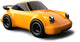 Baghera speelgoedauto - porsche 911 geel - 20x10x7,5cm - in geschenkdoos - 3 jaar