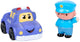Let's play eddy toys politie speelset - politieauto met pop - 2-delig - blauw