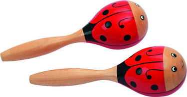Goki maracas - lieveheersbeestje - l17cm - 2 stuks - 3 jaar