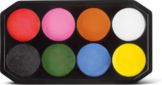 Snazaroo 1172015 schminkset 8 kleuren 18ml – professionele face paint kit – waterbasis, huidvriendelijk afwasbaar