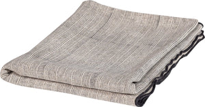 Woood unique plaid - viscose linnen - zwart off white - 53x49x48