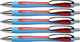 Schneider schrijfwaren schneider balpen - slider rave - penpunt xb - lijnbreedte 1,4mm - rood - 5 stuks - s-132502-5