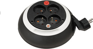 Brennenstuhl comfort-line kabelhaspel cl-s 4-voudig zwart wit 3m