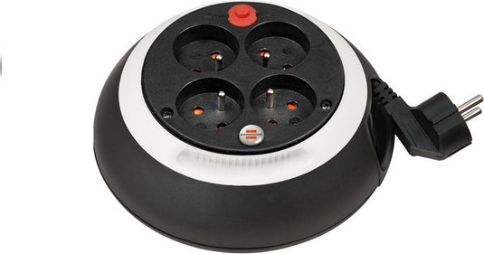 Brennenstuhl comfort-line kabelhaspel cl-s 4-voudig zwart wit 3m