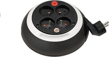 Brennenstuhl comfort-line kabelhaspel cl-s 4-voudig zwart wit 3m