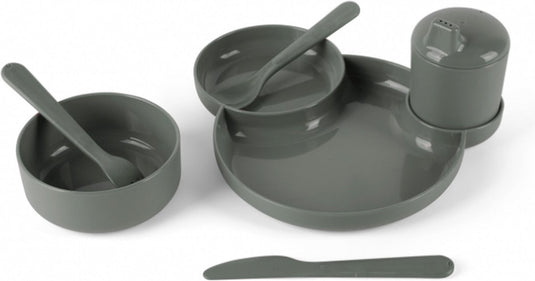 Dantoy kinderservies olijfgroen, 7dlg.