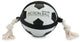 Beeztees action voetbal met touw - hondenspeelgoed - 19 cm