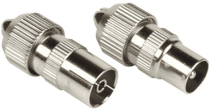 Hama coax-set metaal connector koppeling schroefbaar