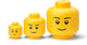 Lego - opbergbox hoofd boy set van 3 stuks webonly verpakking - kunststof - geel