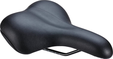 Bbb cycling baseshape relaxed fietszadel heren en dames - waterdicht e-bike of stadsfiets zadel - fietshouding relaxed 75° - 255 x 190mm - zwart – bsd-56