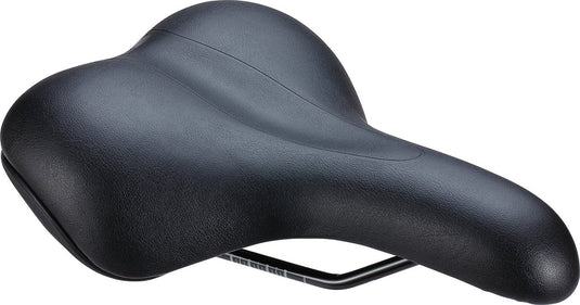 Bbb cycling baseshape relaxed fietszadel heren en dames - waterdicht e-bike of stadsfiets zadel - fietshouding relaxed 75° - 255 x 190mm - zwart – bsd-56