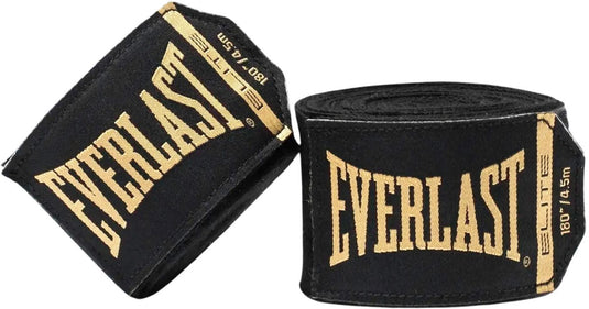 Everlast elite handwraps, black, 455 cm