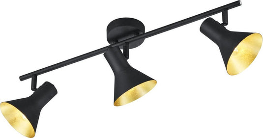 Rl live your light reality nina - plafond spot - 3 lichts - h 190 mm - zwart