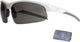 Bbb cycling fietsbril heren en dames - wielrenbril met 3 verwisselbare lenzen - lichtgewicht racefiets bril - mat wit - impress bsg-58