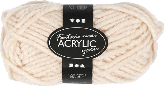 Creativ company creotime acrylgaren beige 35 m. 50 gram