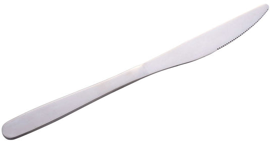 Alpina tafelmessen set van 2 stuks - gemaakt van roestvrij staal - spiegelgepolijst oppervlak - vaatwasserbestendig voor eenvoudig onderhoud - lengte 22 cm - kleur zilver