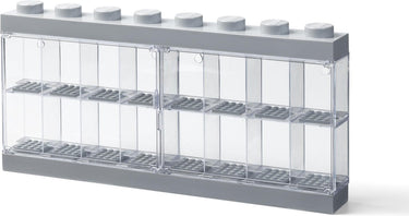 Lego - vitrine minifigure 16 - kunststof - grijs