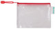 Tarifold opbergtas met rits 160x110mm pvc rd | 8 stuks