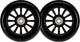 Black dragon wielenset voor stuntstep - 2 stuks incl lagers - zwart - 100 mm