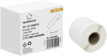 Renkforce rf-6027812, wit, zelfklevend printerlabel, doorlopend etiket, rol, papier, direct thermisch