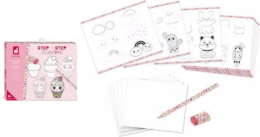 Janod - hachette - creatief kawaii modellen tekenen