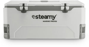 Steamy marine pro 155 - grote koelbox - maritieme koelbox - 155 liter - wit