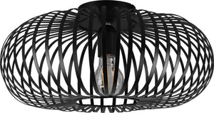Trio johann - plafondlamp - zwart mat - excl. 1x e27 4 w - plafondbevestiging