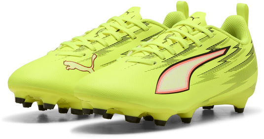 Puma ultra 6 play fg ag jr unisex sportschoenen - yellow alert- black-glowing red-lime squeeze
