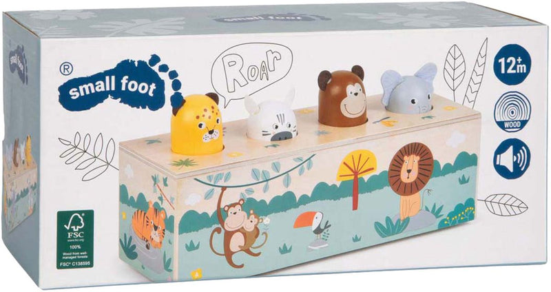 Afbeelding laden in galerijviewer, Small foot - houten dansende dieren met geluiden safari fsc
