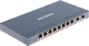 Hikvision ds-3e0310hp-e pro-serie 8 poort fast ethernet smart unmanaged poe switch met 1x hi-poe en 2x rj45