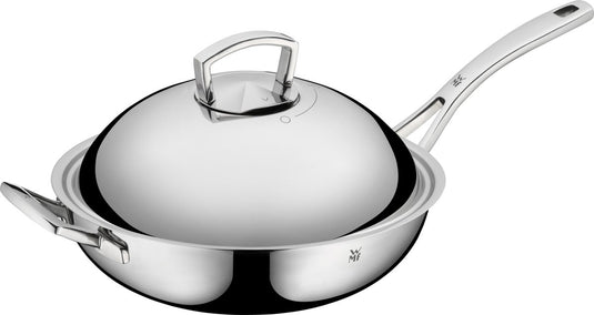 Wmf multiply - wokpan - ø 32 cm - rvs - met deksel - geschikt voor inductie