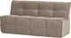 Vtwonen cluster eetbankje met rugleuning 164 cm - velvet - warm taupe