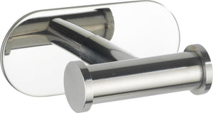 Wenko turbo-loc® dubbele handdoekhaak orea duo rvs glanzend - wandhaak - handdoekhouder - bevestigen zonder boren - zelfklevend - 10 jaar garantie