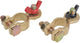 Proplus accupoolklemmen set - vleugelmoer - messing en staal - rood en zwart - 16-18 mm