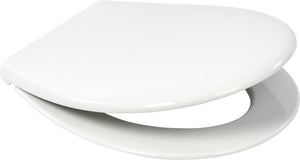 Plieger smart toiletbril - universele vorm wc bril - thermoplast - wit - met deksel - softclose - quick release - kunststof bevestiging