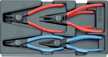 Gedore 1500 es-8000 6-delige borgringtangen-set in 1 3 gereedschapsmodule