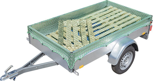Proplus aanhangernet - 2.5 x 3.5 m - aanhangwagennet - trailernet - ladingnet - maaswijdte 45 x 45 mm - uv-gestabiliseerd - inclusief opbergtas