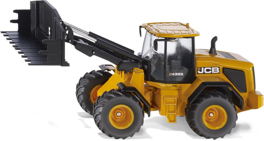Siku 3663, jcb 435s agri shovel, 1:32, metaal kunststof, oranje, wisselsysteem voor voorlader,oranje