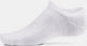 Under armour ua essential no show 6pk unisex sportsokken - wit - grijs