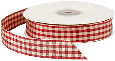Creativ company https: www.cchobby.nl geruit-lint-b-20-mm-antiek-rood-wit-25-m-1-rol