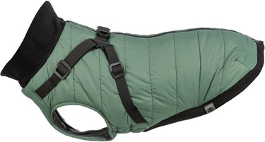 Trixie hondenjas - saliegroen 33cm - geïntegreerd tuig, fleece voering, reflecterende elementen