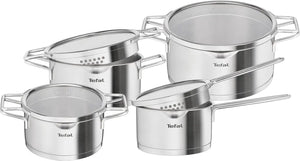 Tefal nordica - pannenset - 4-delig - rvs glas - geschikt voor inductie
